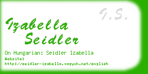 izabella seidler business card
